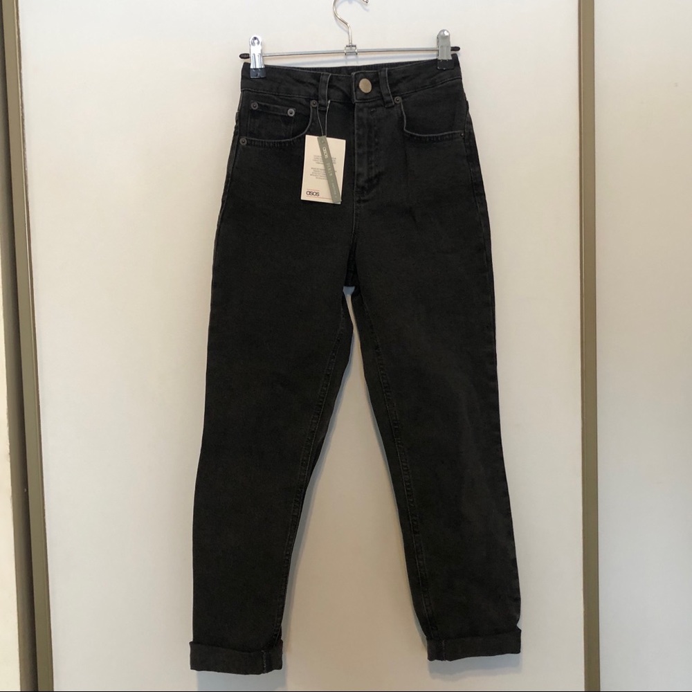 ASOS Petite High Rise Slim Mom Jeans